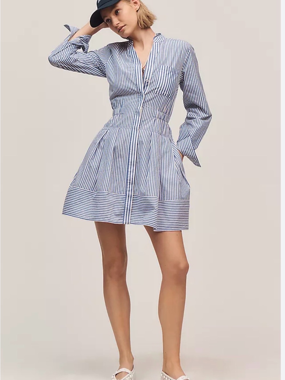 Anthropologie Maeve Waisted Shirt Dress
